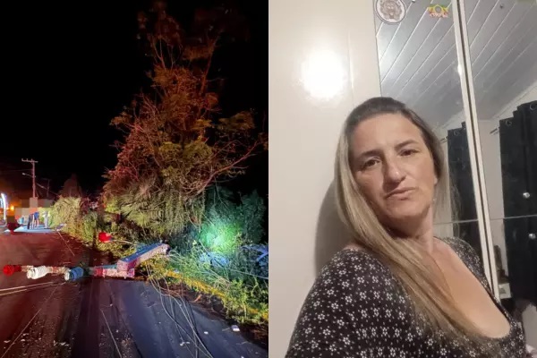 Mulher morre após carro bater contra poste no Norte de SC Mulher morre após carro bater contra poste no Norte de SC