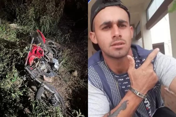 Motociclista morre após grave acidente com carro na SC-285 Motociclista morre após grave acidente com carro na SC-285