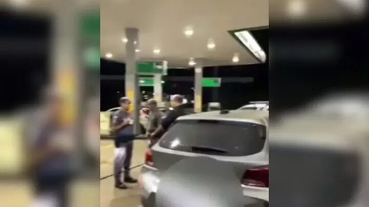 Padre bêbado quebra garrafas e causa confusão em posto de gasolina