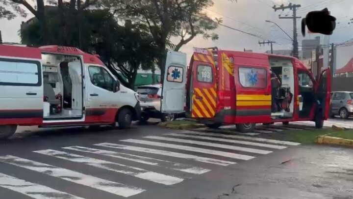 Mulher é atropelada por ônibus e sofre traumatismo craniano em Chapecó