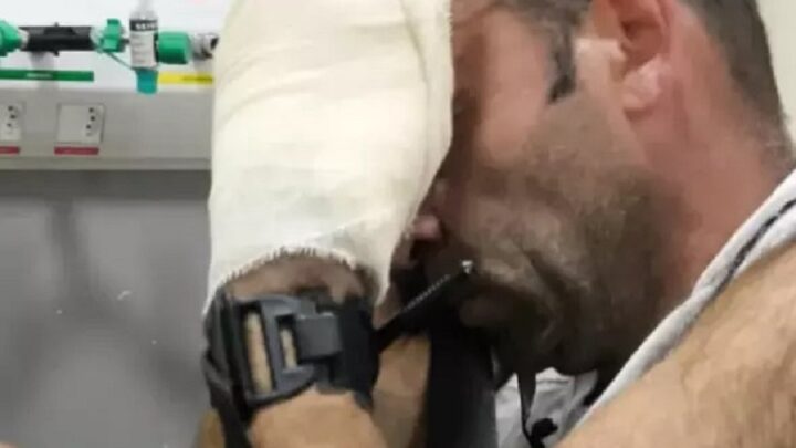 Policiais salvam homem com corte profundo após acidente com esmerilhadeira em SC