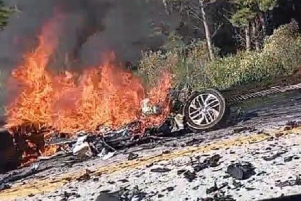 Uma pessoa morre carbonizada em acidente na SC-114