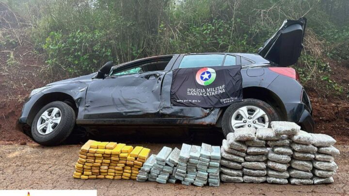 Operação conjunta da PMRv e PRF em Chapecó resulta na apreensão de 120 kg de drogas