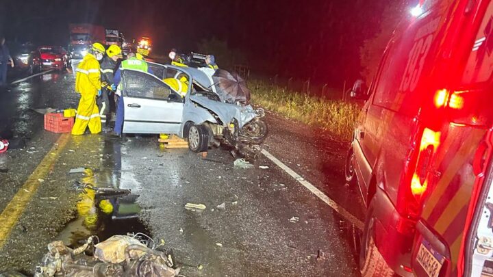 Acidente entre carro e caminhão deixa um morto na BR-280 em SC