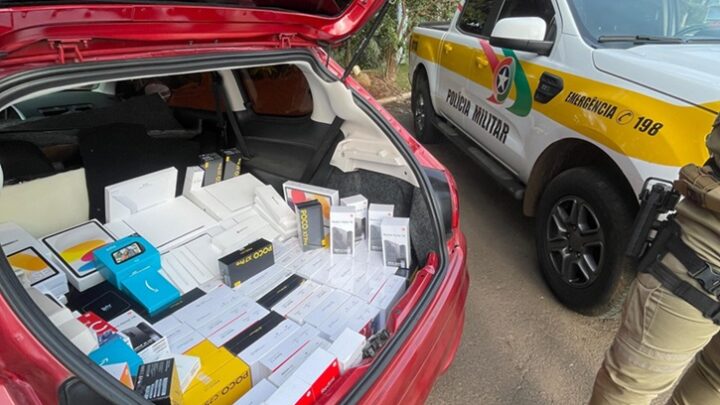 Descaminho: carro com eletrônicos de alto valor é flagrado no Oeste de SC