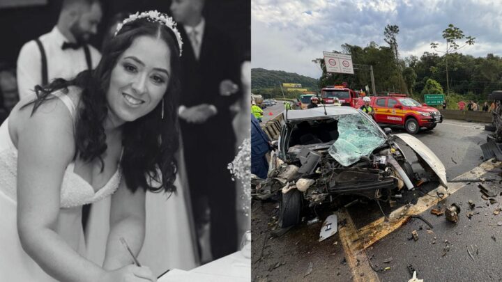 Imagem forte! Grave acidente mata mãe na BR-101 em SC