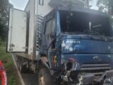 Caminhão carregado com frutas capota após falha nos freios em Planalto Alegre