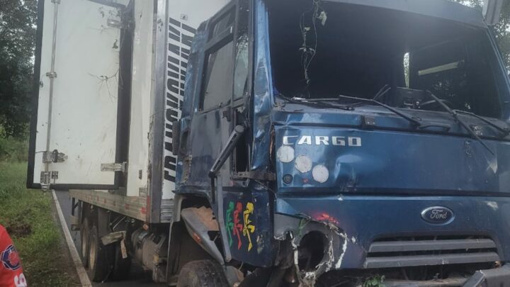 Caminhão carregado com frutas capota após falha nos freios em Planalto Alegre