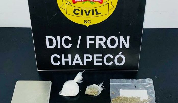 Polícia Civil prende casal por tráfico de drogas em bar de Chapecó