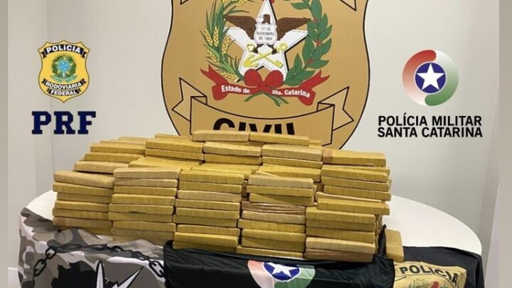 Mais de 200 kg de maconha são apreendidos em megaoperação em SC
