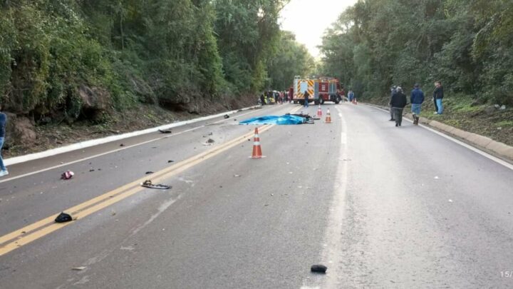 Motociclista morre em colisão frontal com carro na BR-282 em SC