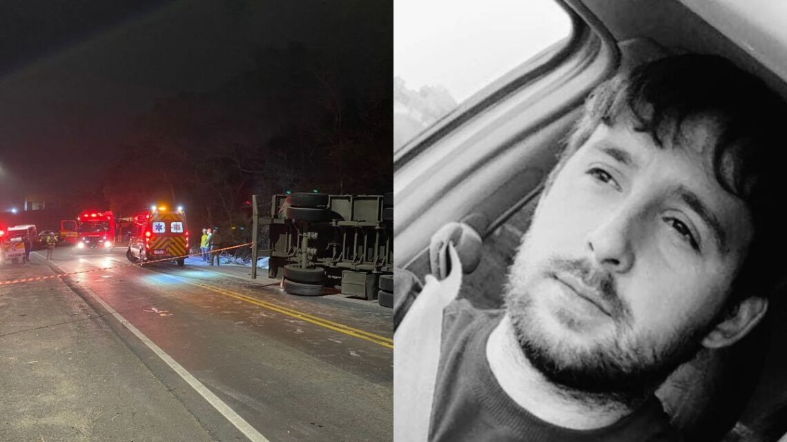 Jovem morre preso às ferragens após colisão entre carro e caminhão na SC-443 Jovem morre preso às ferragens após colisão entre carro e caminhão na SC-443