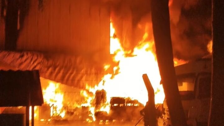 Fogo atinge galpão de sementes em Abelardo Luz