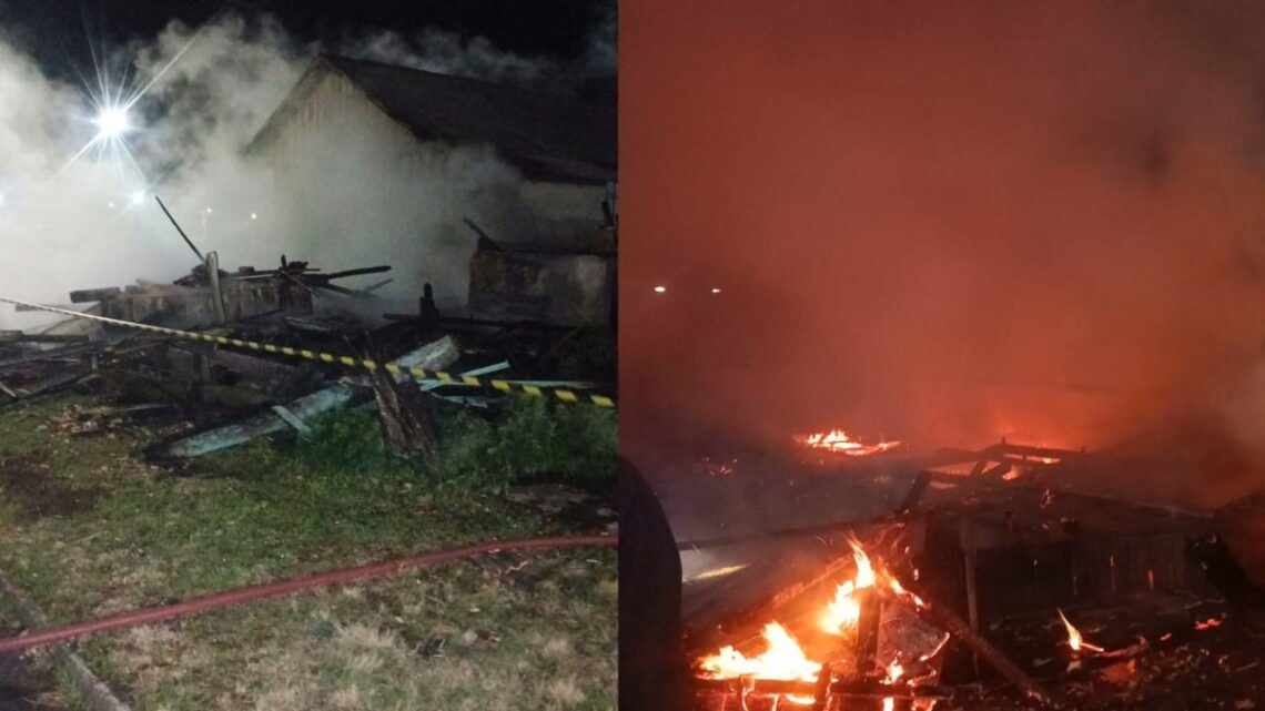 Incêndio destrói residência em Santa Cecília Incêndio destrói residência em Santa Cecília