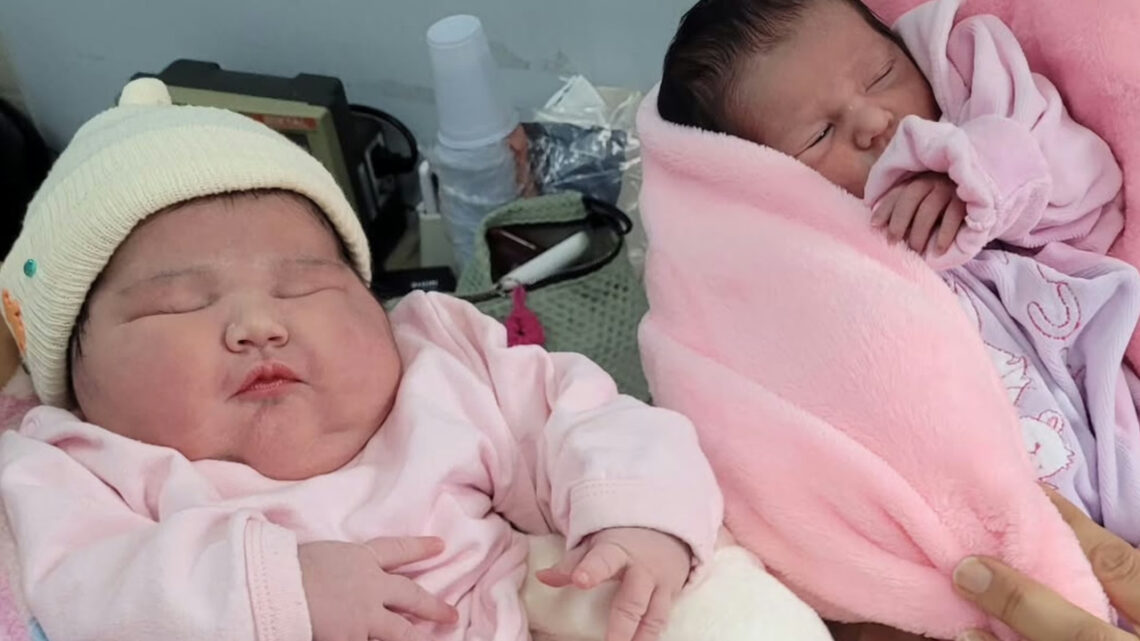 “Uma grande surpresa”: bebê nasce com 5,4 kg e surpreende equipe de hospital
