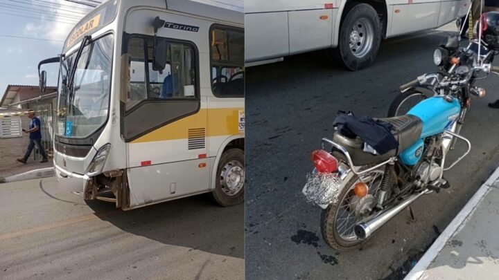 Motociclista morre em colisão frontal com ônibus escolar em SC