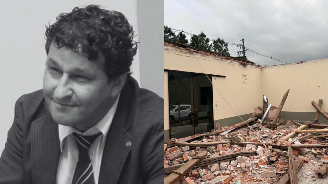 Teto de igreja desaba e mata homem em SC; ‘pessoa solidária’ Teto de igreja desaba e mata homem em SC; ‘pessoa solidária’
