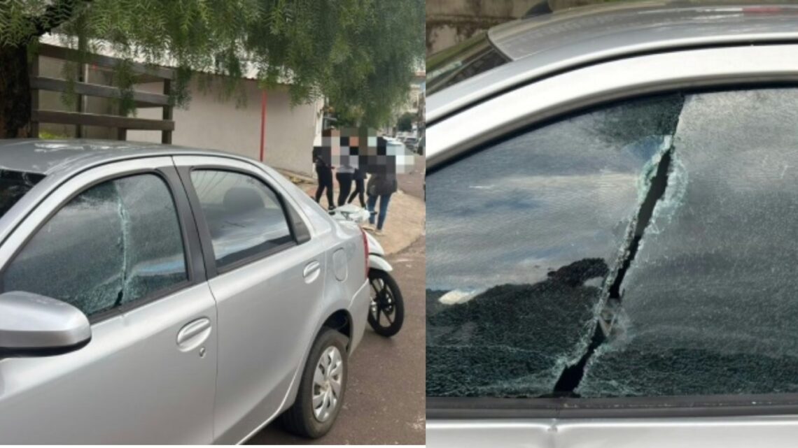 Homem com facão ataca carros perto de escola em SC e foge após causar pânico