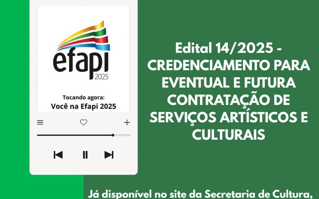 Artistas chapecoenses já podem se inscrever para participar da Efapi 2025 Artistas chapecoenses já podem se inscrever para participar da Efapi 2025