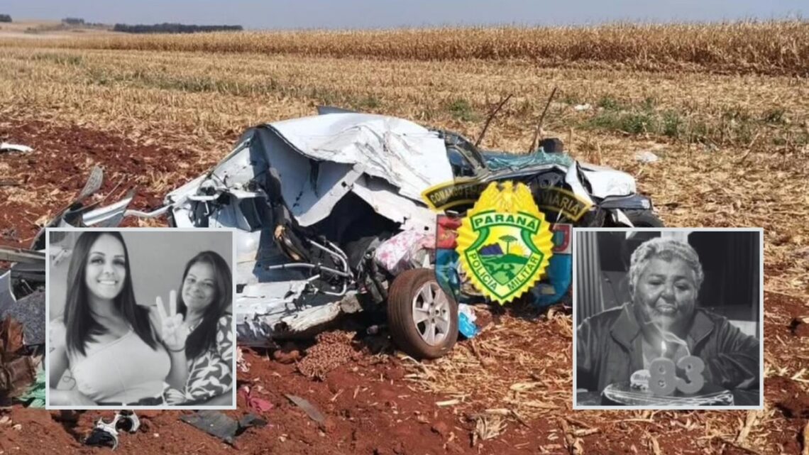 Filha, mãe e avó de SC morrem em grave acidente no Paraná