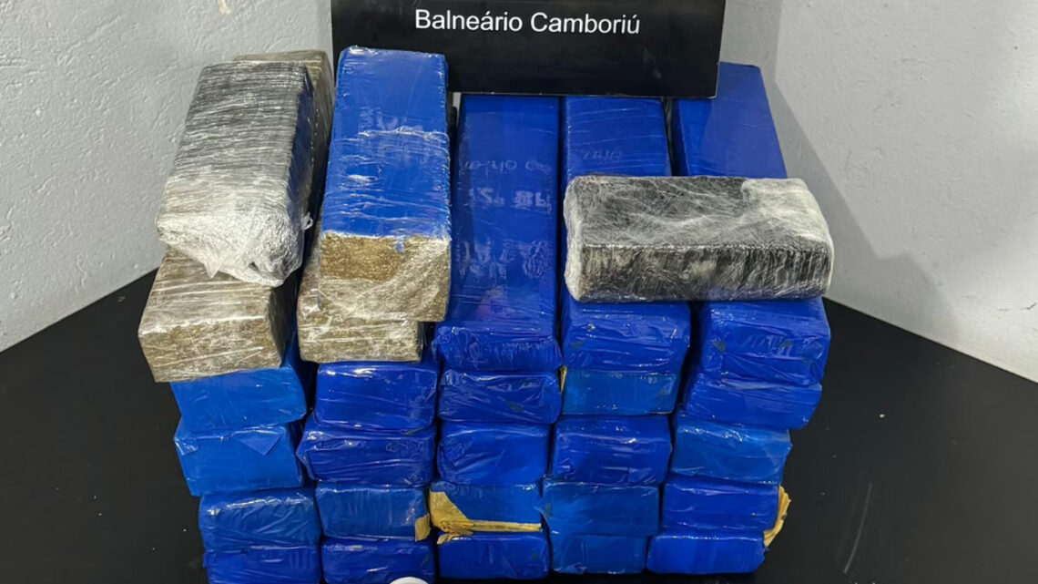 Homem é preso com 22 quilos de maconha em SC; veja imagens Homem é preso com 22 quilos de maconha em SC; veja imagens