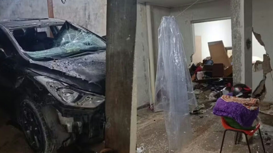 Homem invade casa com carro após esposa negar relação sexual