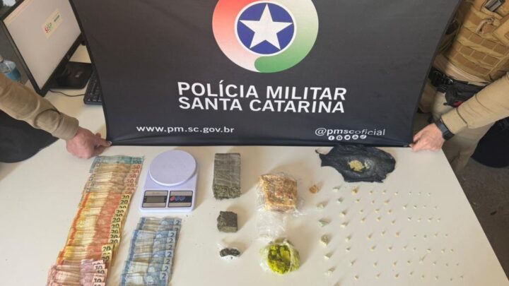 Polícia Militar apreende grande quantidade de drogas no bairro Efapi em Chapecó