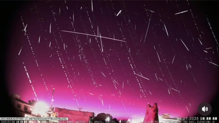 Chuva de 800 meteoros ilumina céu em pequena cidade de SC; veja imagens