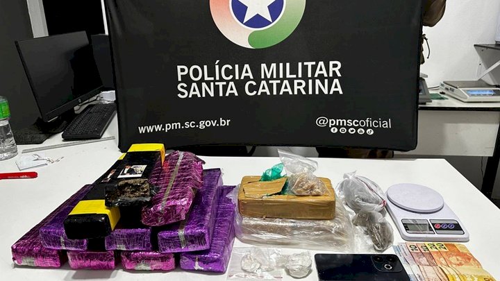Homem é preso em Chapecó com mais de 10 quilos de drogas