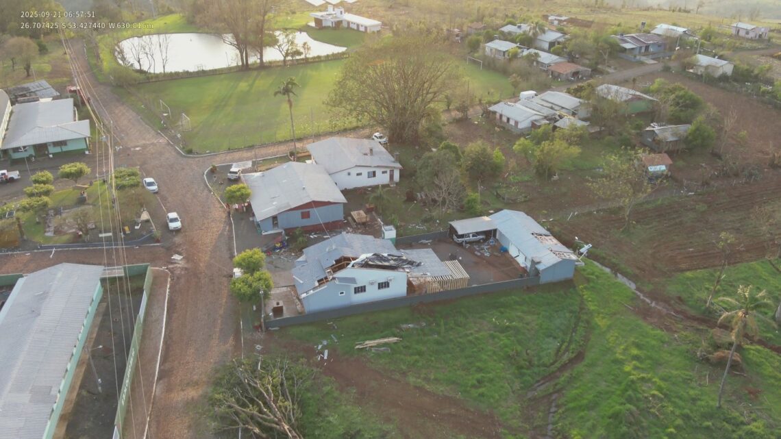 Proteção e Defesa Civil trabalha em auxílio a municípios afetados por intensos temporais; Barra Bonita registrou a passagem de um tornado