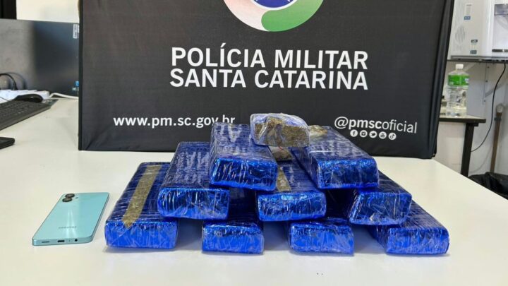 Adolescente é apreendido com mais de sete quilos de maconha em Chapecó SC
