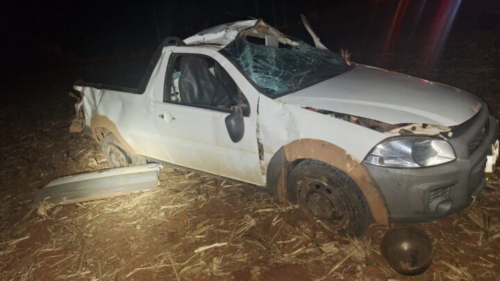 Idoso morre após capotamento na SC-305 em Campo Erê