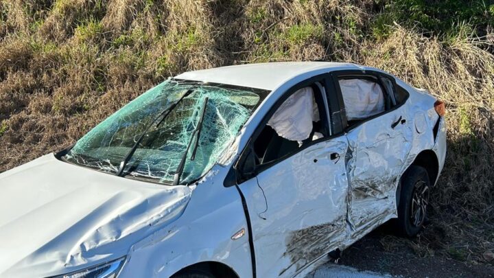 Acidente de trânsito mobiliza bombeiros na BR-282 em Faxinal dos Guedes