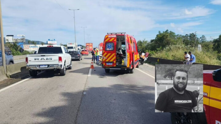 Motociclista morre após colisão traseira na BR-101 em SC