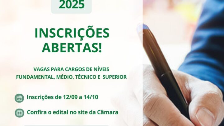 Câmara de Chapecó abre inscrições para concurso público com vagas em diferentes níveis