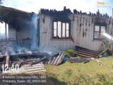 Incêndio destrói duas residências e deixa idosos feridos em Xaxim