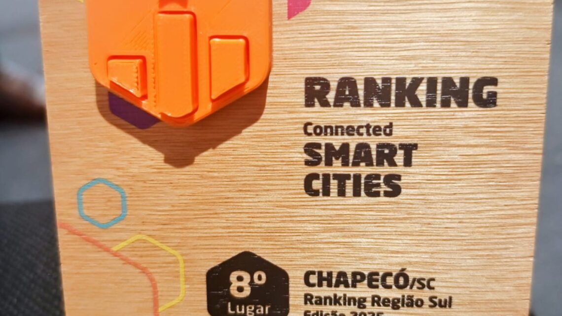 Chapecó fica em 8º no Sul e 22º no Brasil em premiação de cidades inteligentes