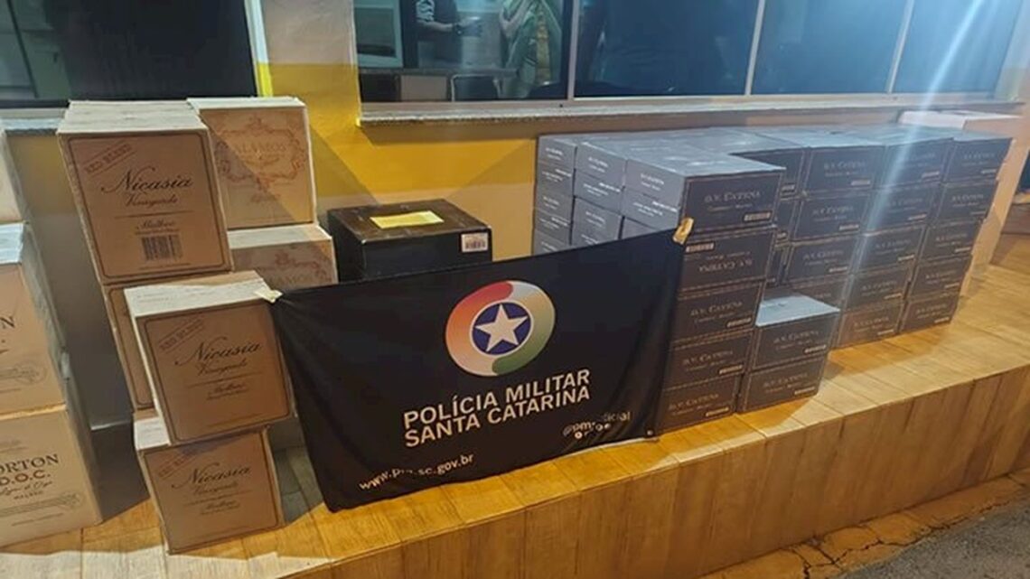 Mais de mil garrafas de vinho são apreendidas em Abelardo Luz