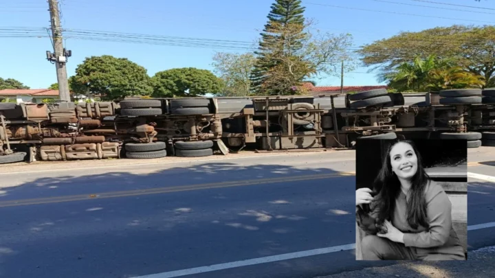 Caminhão tomba em rodovia de SC e deixa mulher morta; ‘amiga e dedicada’