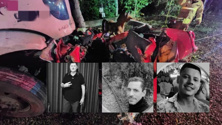 Identificados os três homens que morreram em colisão frontal na BR-470 em SC