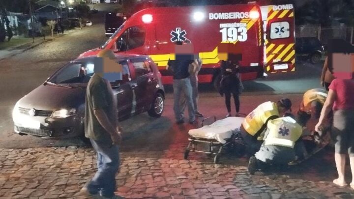 Menina de 13 anos fica ferida após colisão entre bicicleta e carro em Xanxerê