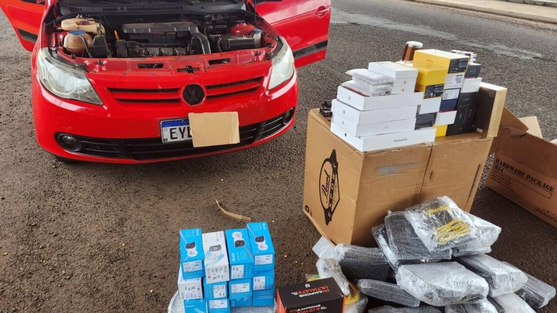 PRF apreende mais de 100 itens de descaminho na BR-282 em Iraceminha PRF apreende mais de 100 itens de descaminho na BR-282 em Iraceminha