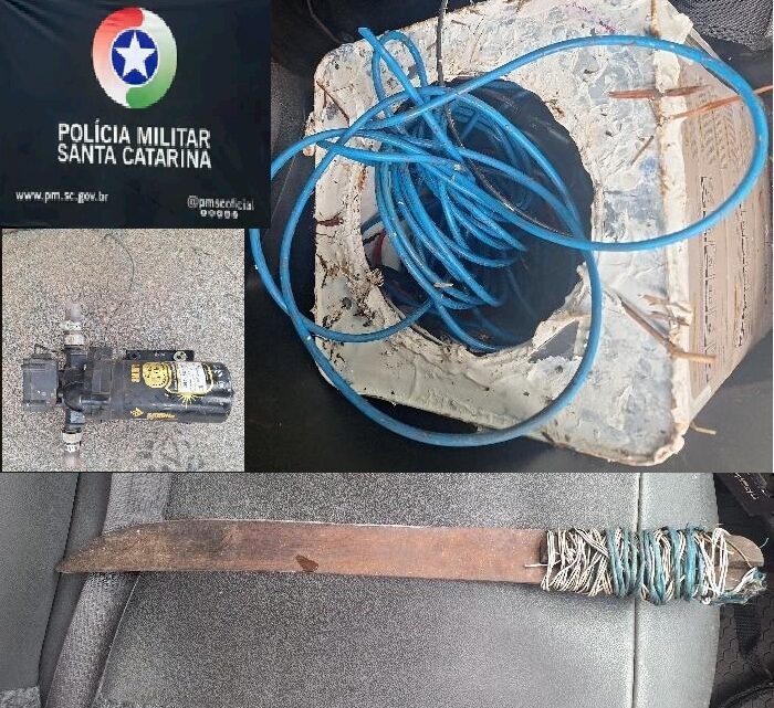 Polícia Militar prende homem por furto de fios e equipamentos em Campos Novos