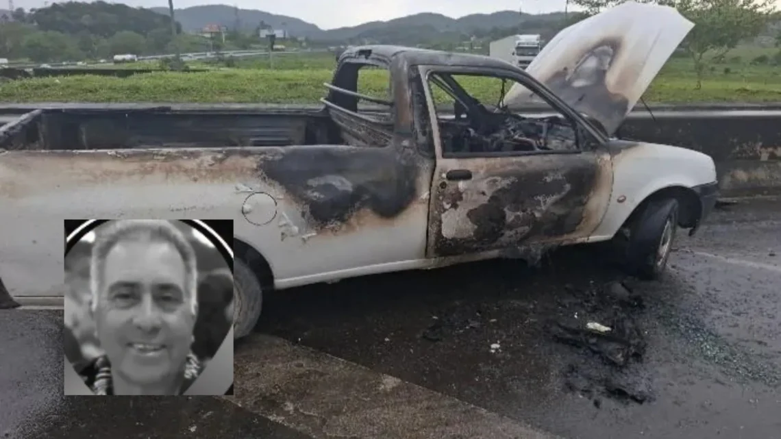 Quem era o motorista encontrado carbonizado dentro de carro na BR-101 em SC