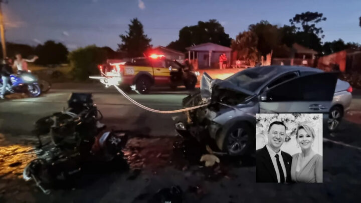 Casal morre após colisão frontal entre carro e moto na BR-280 em SC