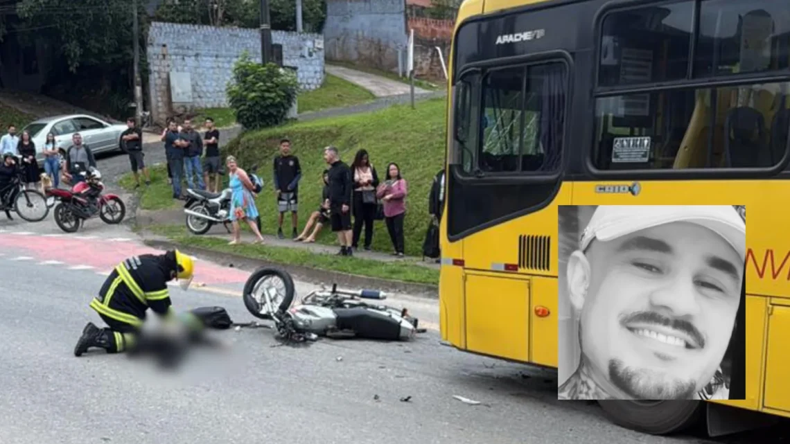 Motociclista morre após colisão com ônibus em SC