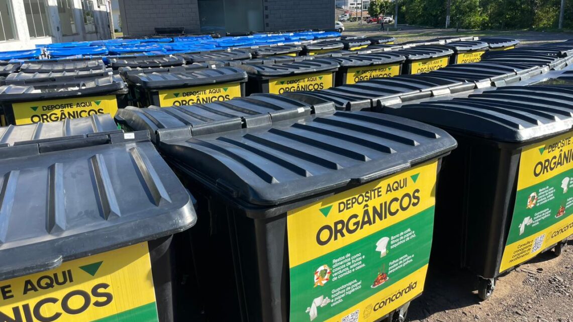 Prefeitura de Concórdia adquire novos contentores e lixeiras