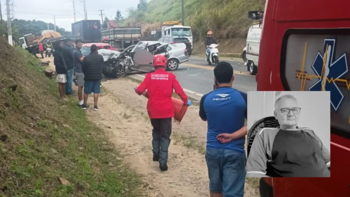 Colisão entre carros e caminhão deixa idoso morto na BR-280