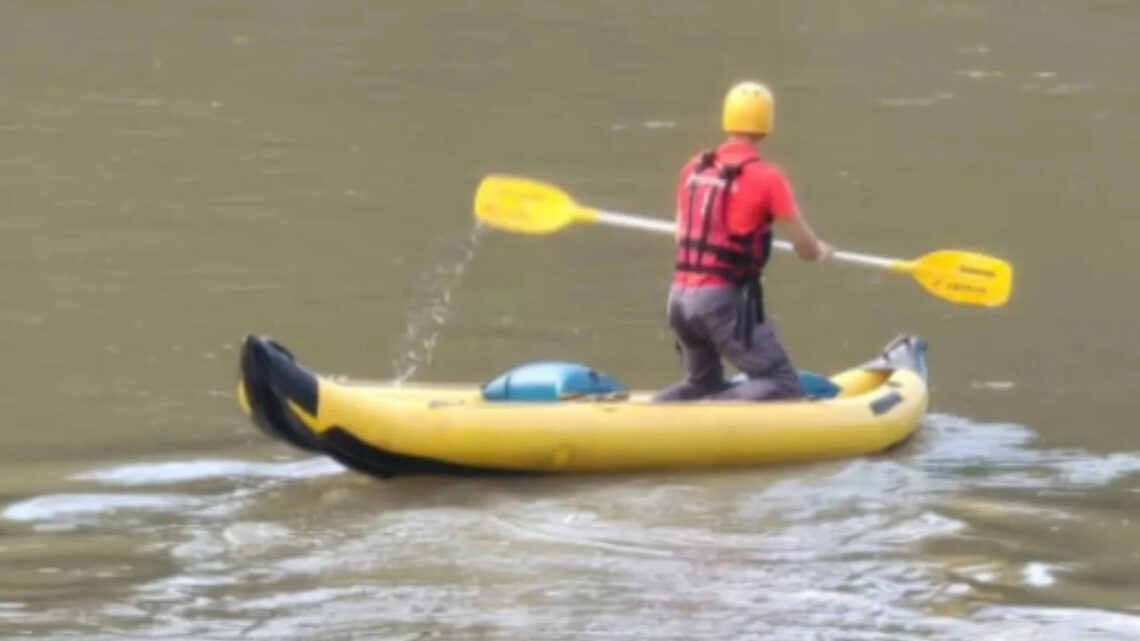 Bombeiros buscam por jovem desaparecido no Rio Itajaí-Açu