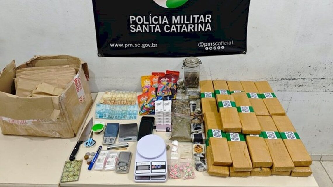 Mais de 22 kg de drogas são apreendidos em Joinville